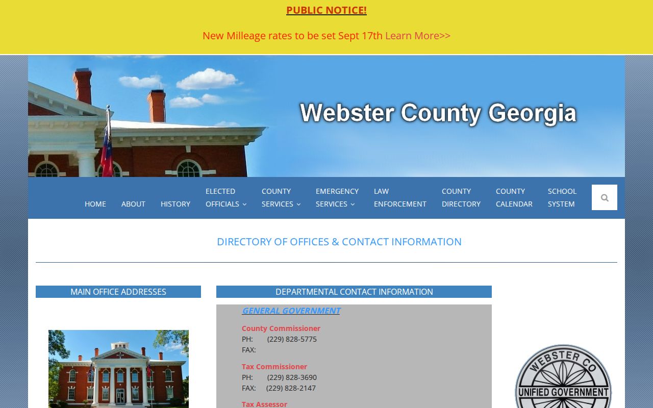 Webster County warrant records courthouse and sheriff directory
