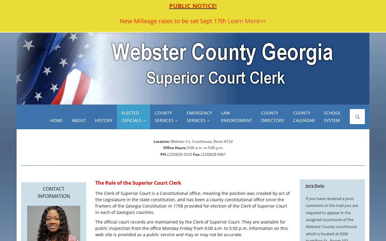 Webster County warrant record public inspection information
